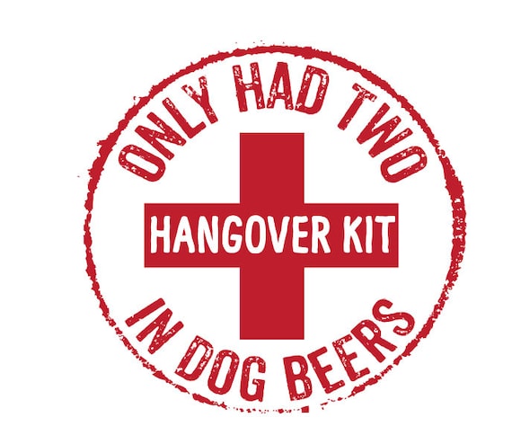 Download Hangover Kit Rubber Stamp Wedding Stamp Hotel Bag Stamp Dog