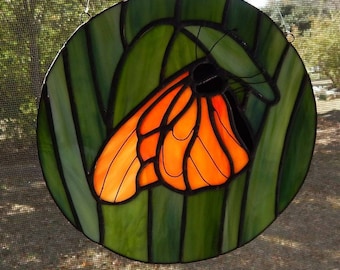 Monarch Butterfly Stained Glass Sun Catcher