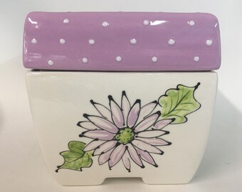 African Violet Pot 6 inch square lavender