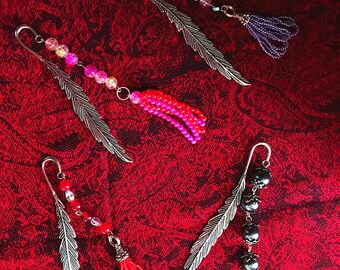 Feather Beaded Bookmarks
