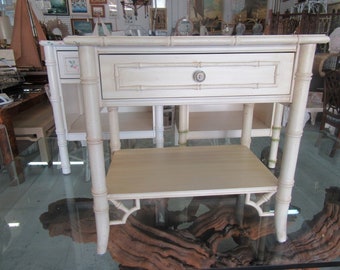 Vintage Faux Bamboo Nightstand