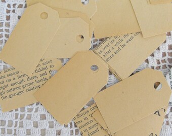 Medium Tags Made From Vintage Book Paper