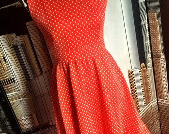 Sometimes Minnie is my muse - 70s red polka dot dress