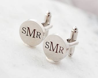 Engraved Cuff Links - Custom Personalized Cufflinks, Gift for Dads, Gift for Men Personalized Cuff Link Gift Groom Groomsmen Cusom Cuff Link