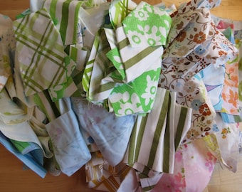 Vintage Sheet Scrap Bags - 1 lb of Scrap Fabric - Quilting Scraps