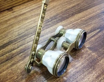 Vintage Mother Of Pearl Opera Glasses Binoculars