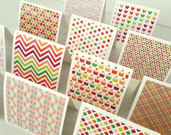 Mini notecards set of 12 / mini cards / mini note cards