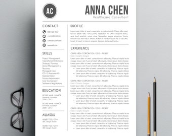 resume template cv template cover letter for ms word professional and modern resume design instant digital download mac or pc