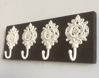 Key Holder for Wall, Key Hooks, Key Organizer, Rustic Key Rack, Decorative Wall Hooks, Shabby Chic Hooks, Ornate Hooks, Rustic Home Decor