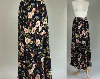 Vintage Maxi Skirt / Vintage 80s Long Skirt / Vintage Karen Kane Maxi Skirt /Vintage 1980s Skirt / Vintage Skirt / Skirt