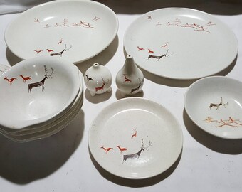 17 Pieces Viktor Schreckengost PRIMITIVE Salem China Freeform Free Form