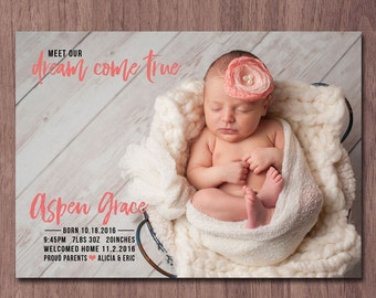 modern birth announcement baby girl announcement baby boy