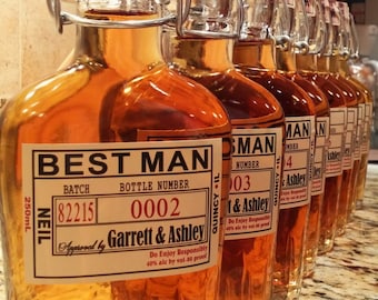Will you be my Groomsman - Wedding Groomsman Liquor Labels - Will you be my Best Man - Groomsmen Labels - Grooms Gifts - Front Label only
