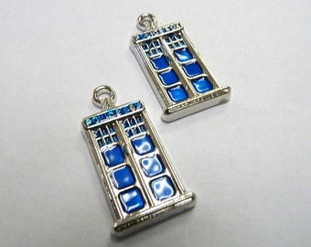 Dr Who Inspired Tardis Police Box Charms