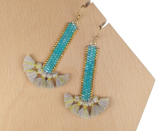Turquoise - Swing Time Tassel Earrings