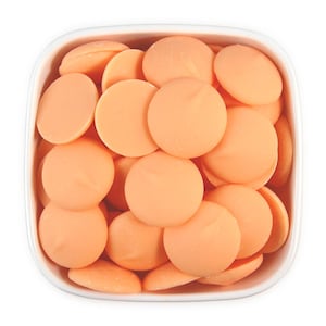 Peach Candy Melts 1 LB - pastel orange melting chocolate wafers for cakepops or chocolate making
