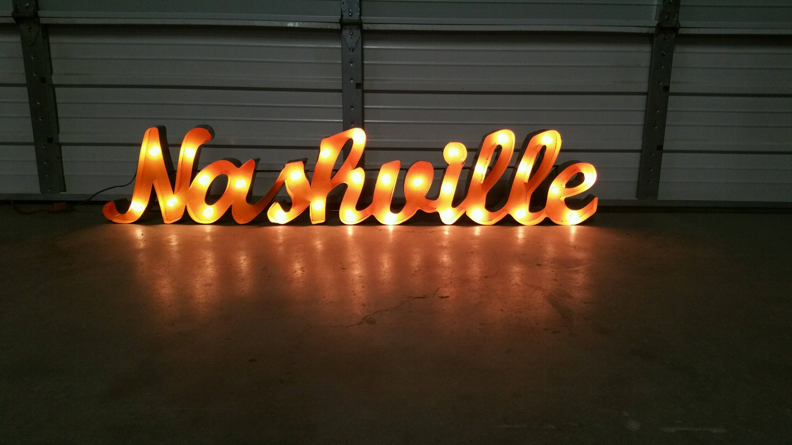 Lighted Nashville Sign Nashville Sign Metal Nashville