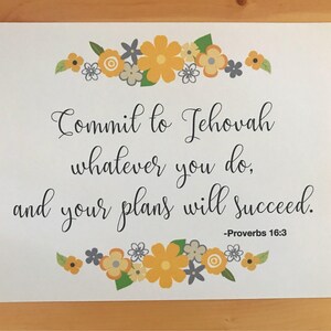 Proverbs 16 3 | Etsy