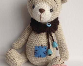 Alex - OOAK Artist Crochet Teddy Bear
