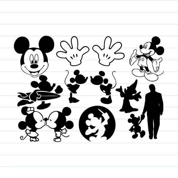 Download INSTANT DOWNLOAD Mickey Mouse Svg Silhouette Mickey