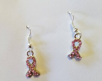 Breast Cancer Awareness Beaded Earrings