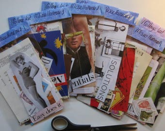 Collage kit, miscellaneous paper goodies, art kit, clippings, journaling, scrapbooking