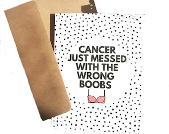 Breast Cancer Gifts Funny Cancer Card Cancer Gifts For Women Get Well Card For Her Breast Cancer Humor Get Well Soon Cancer Card For Women