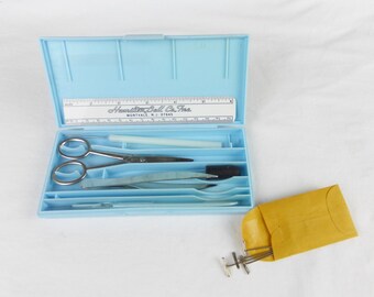 Vintage Hamilton Bell Co. lab dissection kit biology