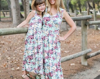 fall, mommy and me outfits, mother daughter, matching outfits, mommy and me dress, mommy and me maxi dress, matching dresses,mom and baby