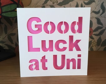 Papercut Good Luck at Uni Card