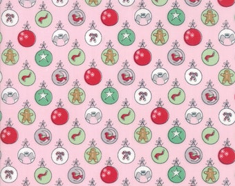 Sugar Plum Christmas Pink designed by Bunny Hill Designs for Moda Fabrics, 100% Premium Cotton by the Yard