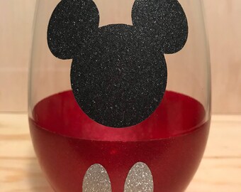 Mickey Inspired Wine Glass