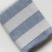 Stripe fabric, Stripe cotton linen fabric, Blue stripe fabrc, Nautical fabric, Dyed cotton linene fabric by half yard - 1/2 yard