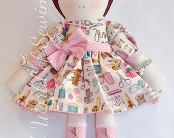 Forbicina - Handmade material doll - Bambola di stoffa