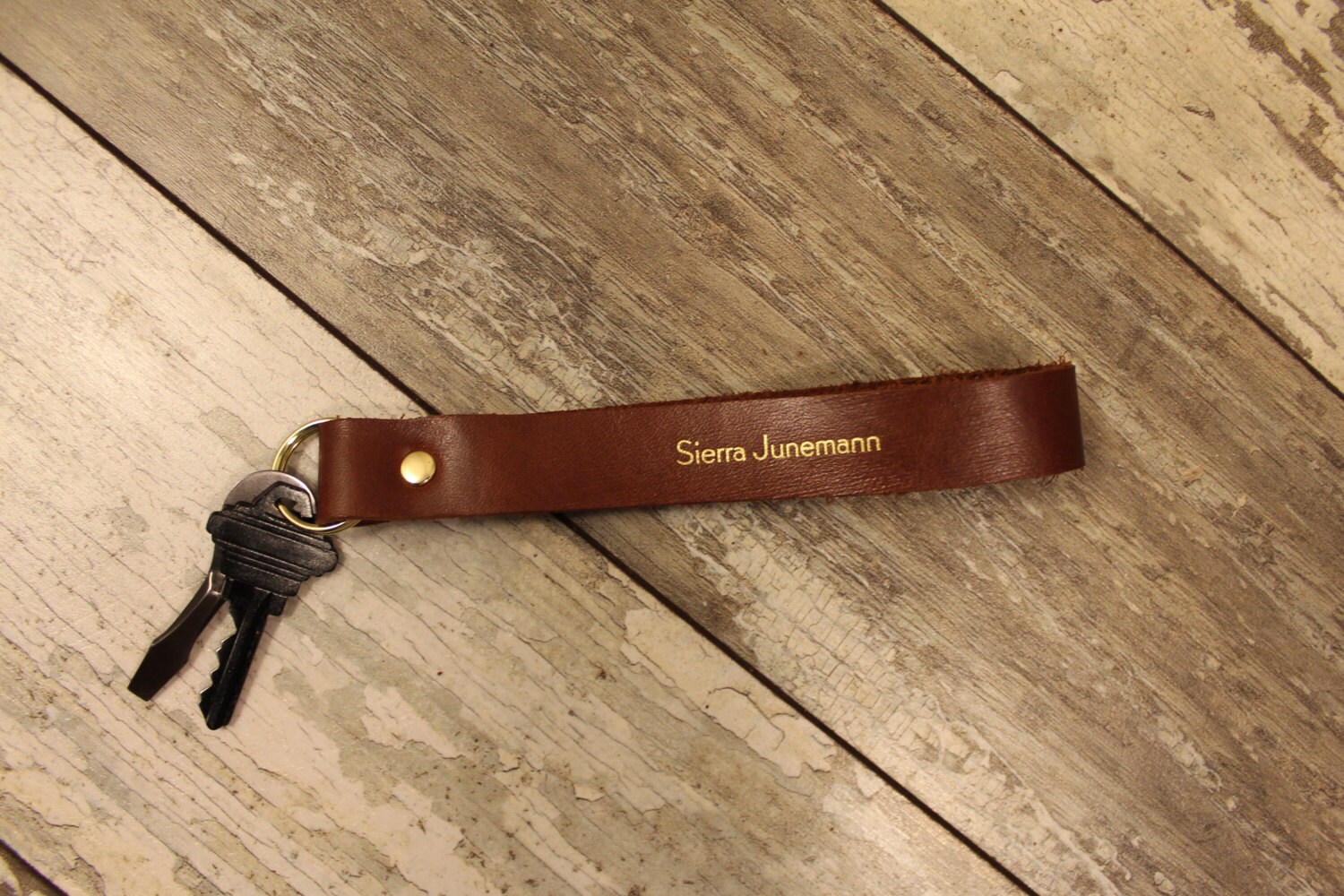 Personalized wristlet key fob leather wristlet keychain