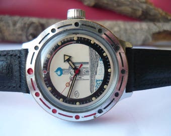 Vostok amphibia / Vostok KOMANDIRSKIE / Mechanical watch / USSR / Soviet Union / Komandirskie military watch pobeda / with no strap /rem