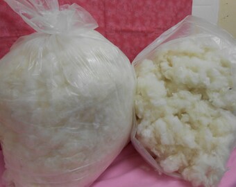 2+ pound box of washed and picked wool for doll stuffing, needle felting and other fiber crafts saves on the shipping.