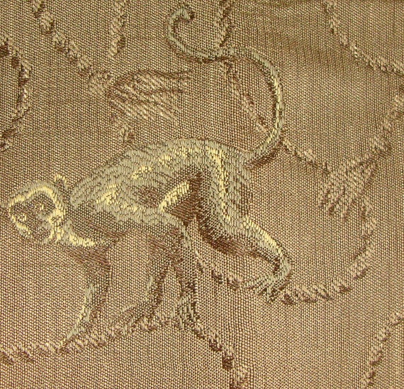 Items similar to Monkeys Upholstery Fabric 1.78yd Woven Tissue Pick