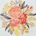 Floral Napkins - 4 Primrose Floral Napkins for Decoupage, Collage, Scrapbooking and Paper Craft Projects, Peach Flower, Paper Decoupage