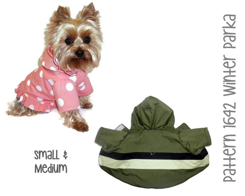 Winter Dog Coat Pattern 1642 Small & Medium Dog Clothes