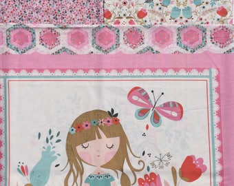Beautiful Garden Girl Tea & Sympathy Studio E fabrics 2 half yards + 1 panel set