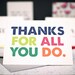 Thanks for All You Do Thank You Card with Matching Gray Envelope