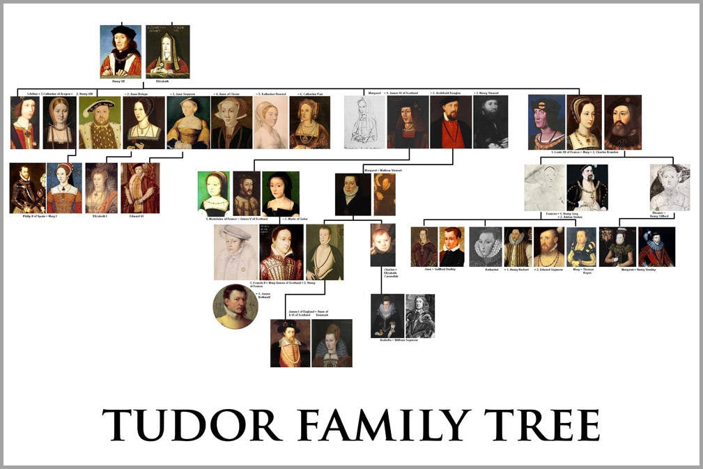 Poster Many Sizes Available Tudor Family Tree Tudor