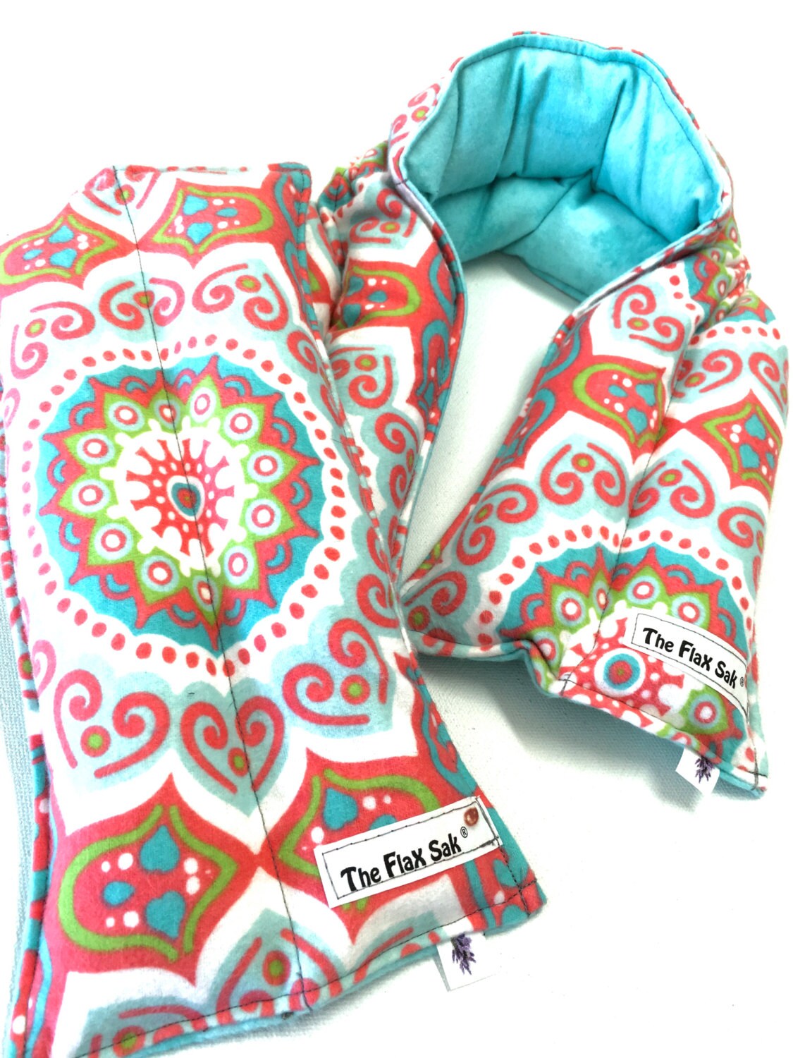 Microwave Flax HEATING PAD Set NECK wrap and Lumbar pack