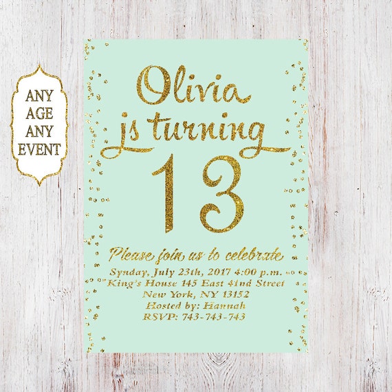 13Th Party Invitations Free 10