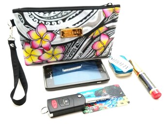 Hawaii Keahi Raikes Plumeria Tattoo Wristlet - iPhone 6+, Samsung 8+