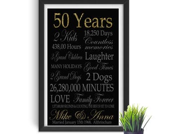 50 years marriage etsy
