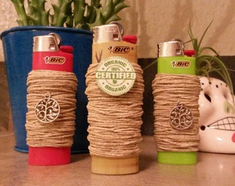 80 Feet Certified Organic Hemp Wick With Bic Lighter 0.5mm - Tree Charm