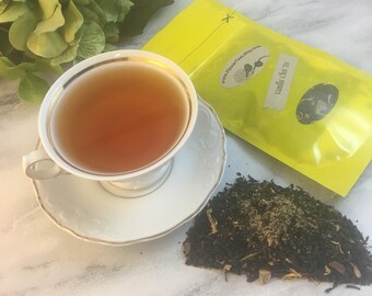 Vanilla Chai Black Tea Loose Leaf in Round Window Tin or Pouch