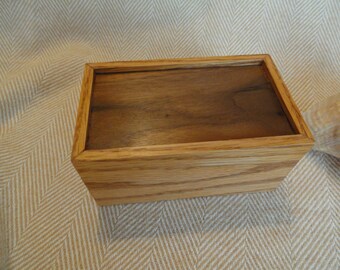 Wooden Box, Accessory Box, Jewelry Box, Walnut and oak box